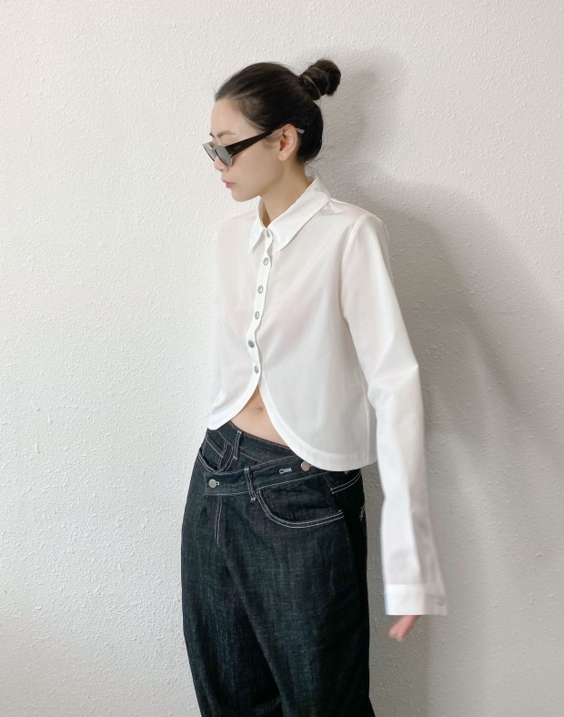 White Round Shape Shirt #250315
